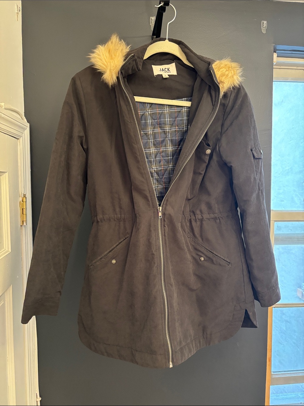 Jack by BB Dakota Brown Faux-Fur Hooded Parka Jacket